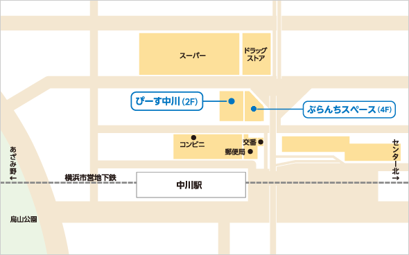 ぴーす中川地図